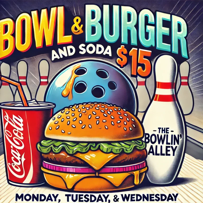DALL·E 2024 12 13 17.00.39 A creative promotional image featuring a bowl a delicious cheeseburger with a sesame seed bun similar to the one uploaded and a soda priced at 1 768x768